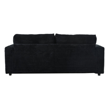 Canapé-lit sectionnel surdimensionné Roomfitters, avec méridienne, canapé-lit en velours côtelé, ports USB et porte-gobelets