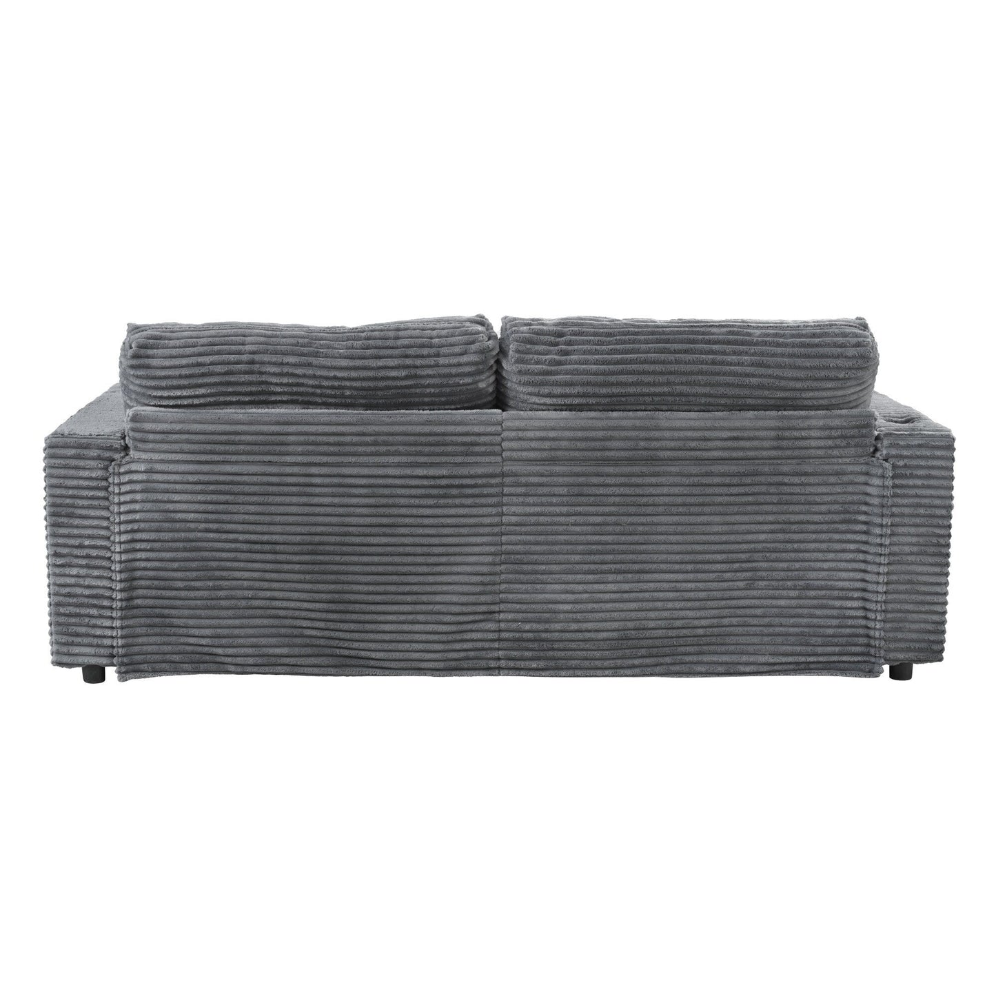 Canapé-lit sectionnel surdimensionné Roomfitters, avec méridienne, canapé-lit en velours côtelé, ports USB et porte-gobelets