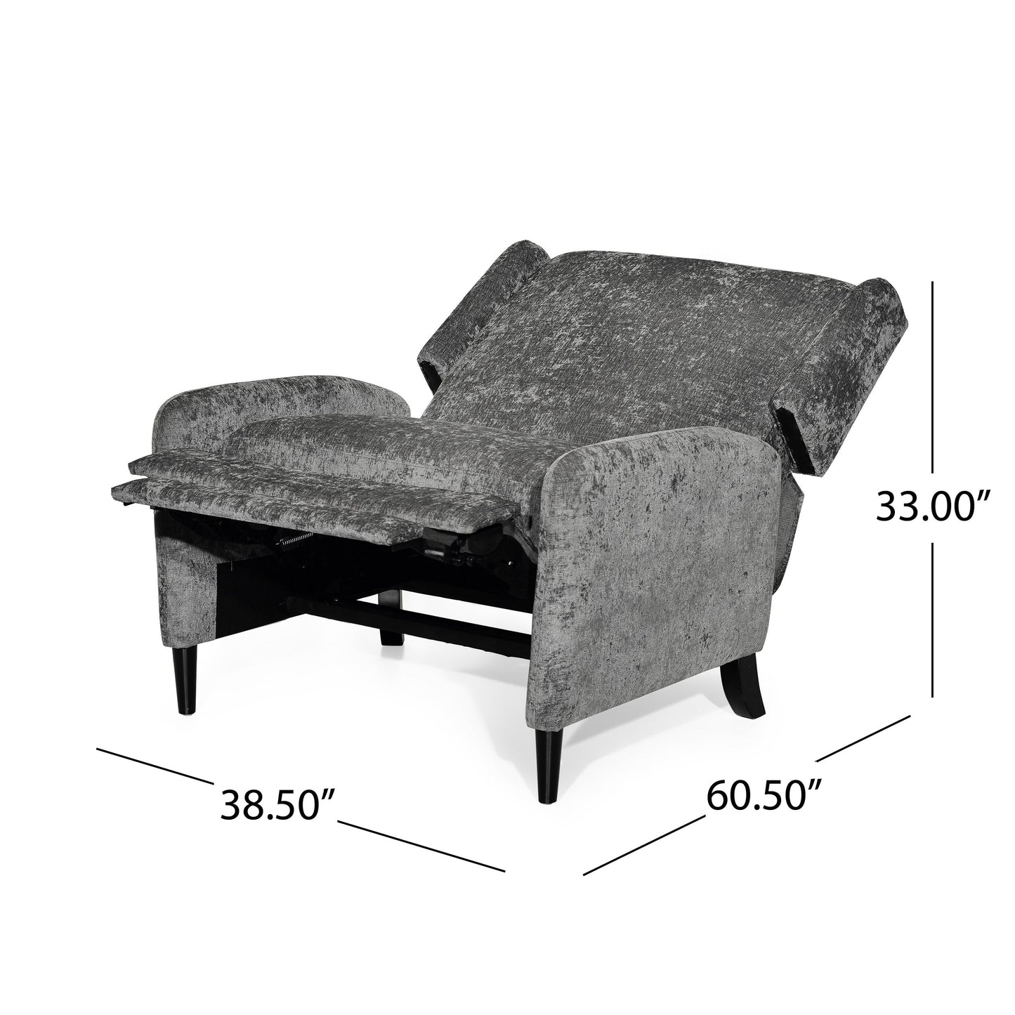 Fauteuil inclinable extra-large en tissu texturé Roomfitters, confortable pour le salon