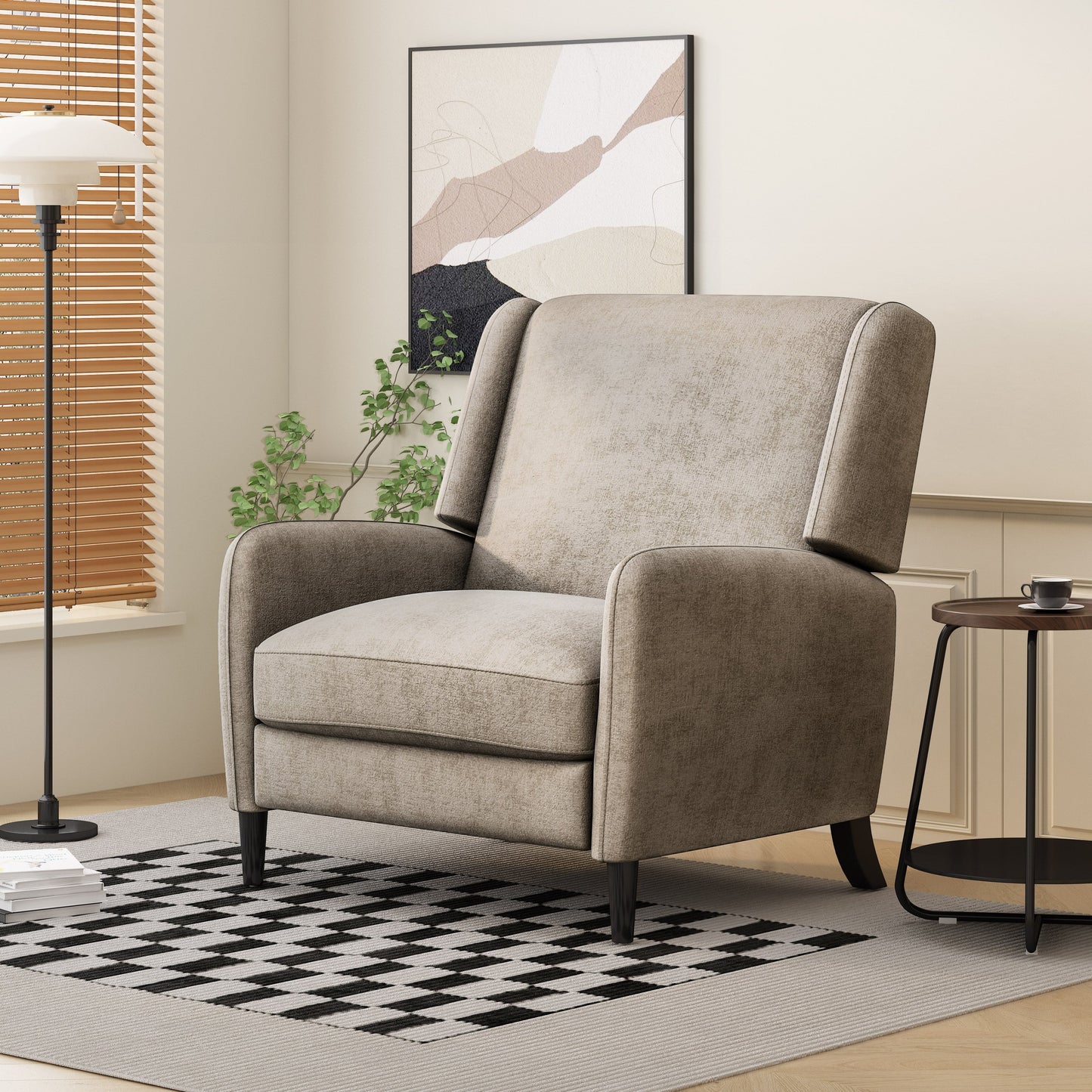 Fauteuil inclinable extra-large en tissu texturé Roomfitters, confortable pour le salon