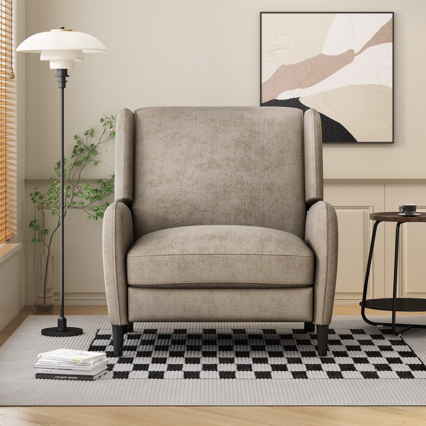 Fauteuil inclinable extra-large en tissu texturé Roomfitters, confortable pour le salon