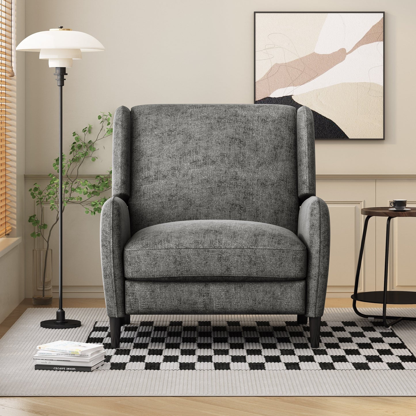 Fauteuil inclinable extra-large en tissu texturé Roomfitters, confortable pour le salon