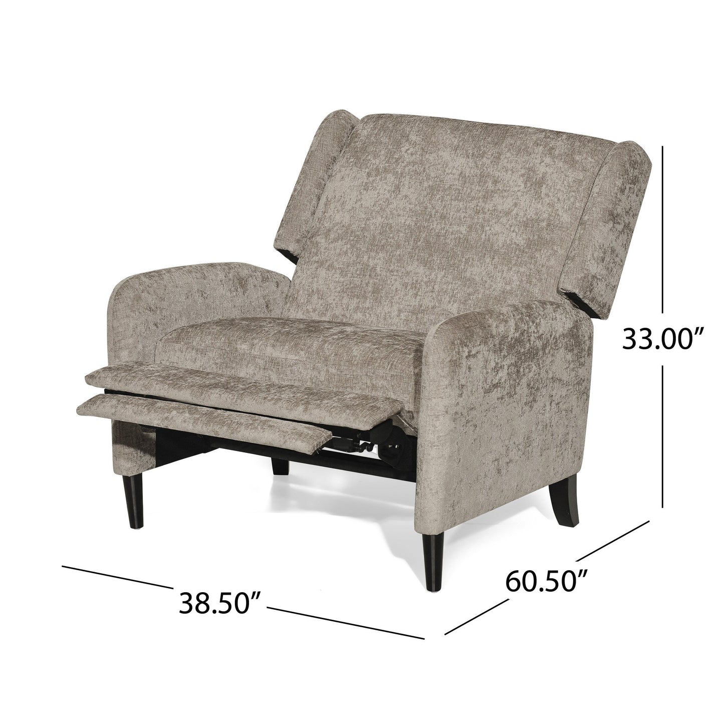 Fauteuil inclinable extra-large en tissu texturé Roomfitters, confortable pour le salon
