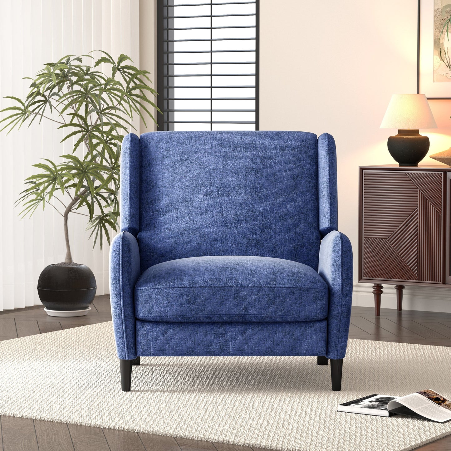 Fauteuil inclinable extra-large en tissu texturé Roomfitters, confortable pour le salon