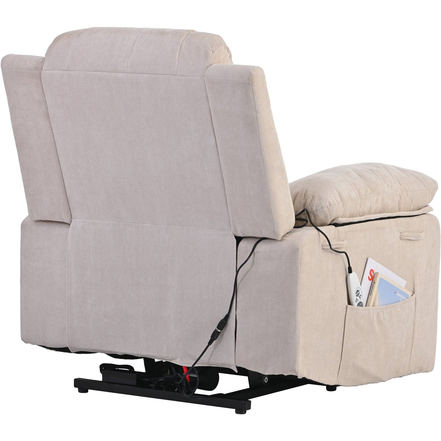 Fauteuil inclinable massant et releveur électrique Roomfitters avec chaleur apaisante, modes de massage réglables et options d'inclinaison infinies