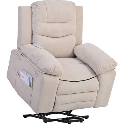 Fauteuil inclinable massant et releveur électrique Roomfitters avec chaleur apaisante, modes de massage réglables et options d'inclinaison infinies