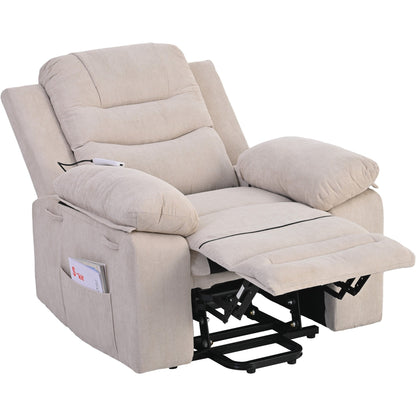 Fauteuil inclinable massant et releveur électrique Roomfitters avec chaleur apaisante, modes de massage réglables et options d'inclinaison infinies