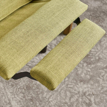 Fauteuil inclinable à dossier relevable Roomfitters avec capitonnage à boutons et pieds fuselés en bois, fauteuil d'appoint pour salon