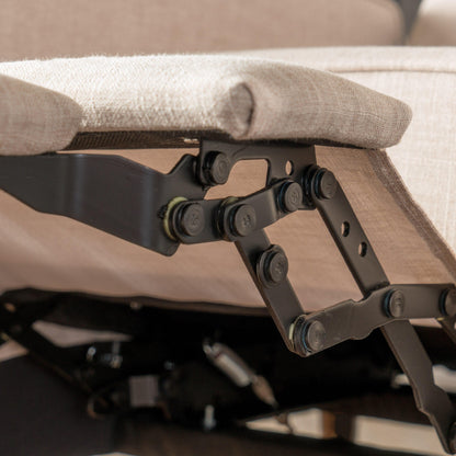 Fauteuil inclinable à dossier relevable Roomfitters avec capitonnage à boutons et pieds fuselés en bois, fauteuil d'appoint pour salon