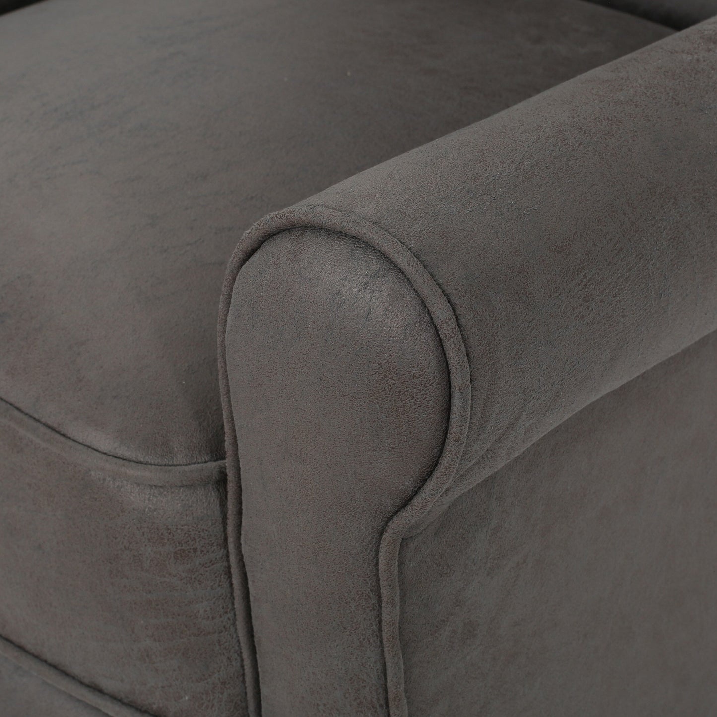 Fauteuil inclinable à dossier relevable Roomfitters avec accoudoirs roulés et siège rembourré pour salon ou bureau