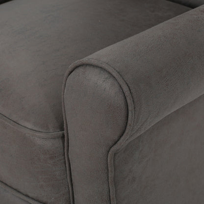 Fauteuil inclinable à dossier relevable Roomfitters avec accoudoirs roulés et siège rembourré pour salon ou bureau