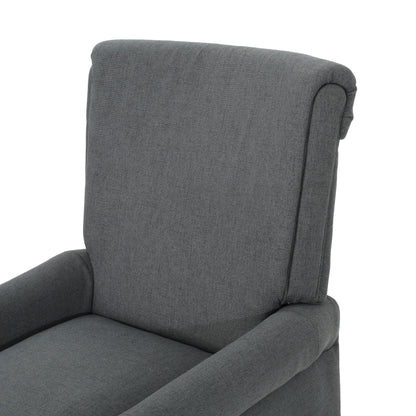 Fauteuil inclinable à dossier relevable Roomfitters avec accoudoirs roulés et siège rembourré pour salon ou bureau