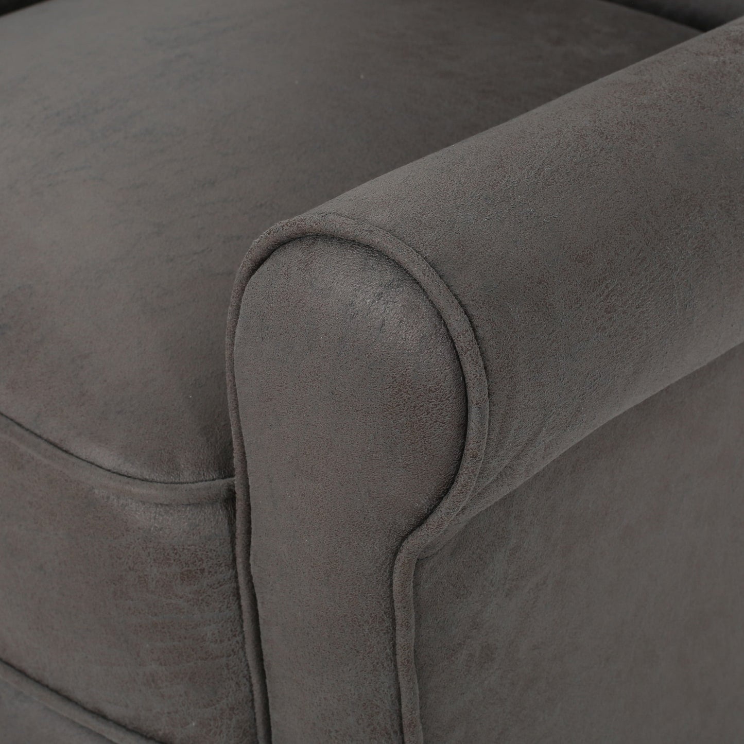 Fauteuil inclinable à dossier relevable Roomfitters avec accoudoirs roulés et siège rembourré pour salon ou bureau