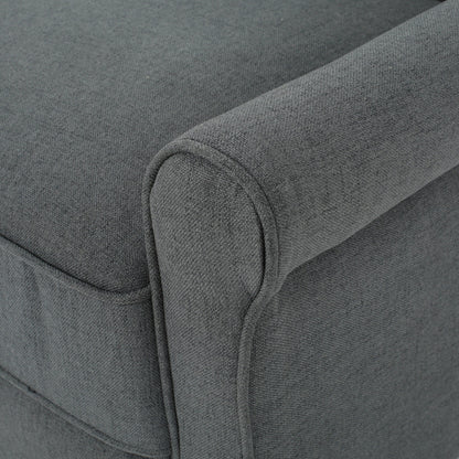 Fauteuil inclinable à dossier relevable Roomfitters avec accoudoirs roulés et siège rembourré pour salon ou bureau