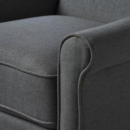 Fauteuil inclinable à dossier relevable Roomfitters avec accoudoirs roulés et siège rembourré pour salon ou bureau