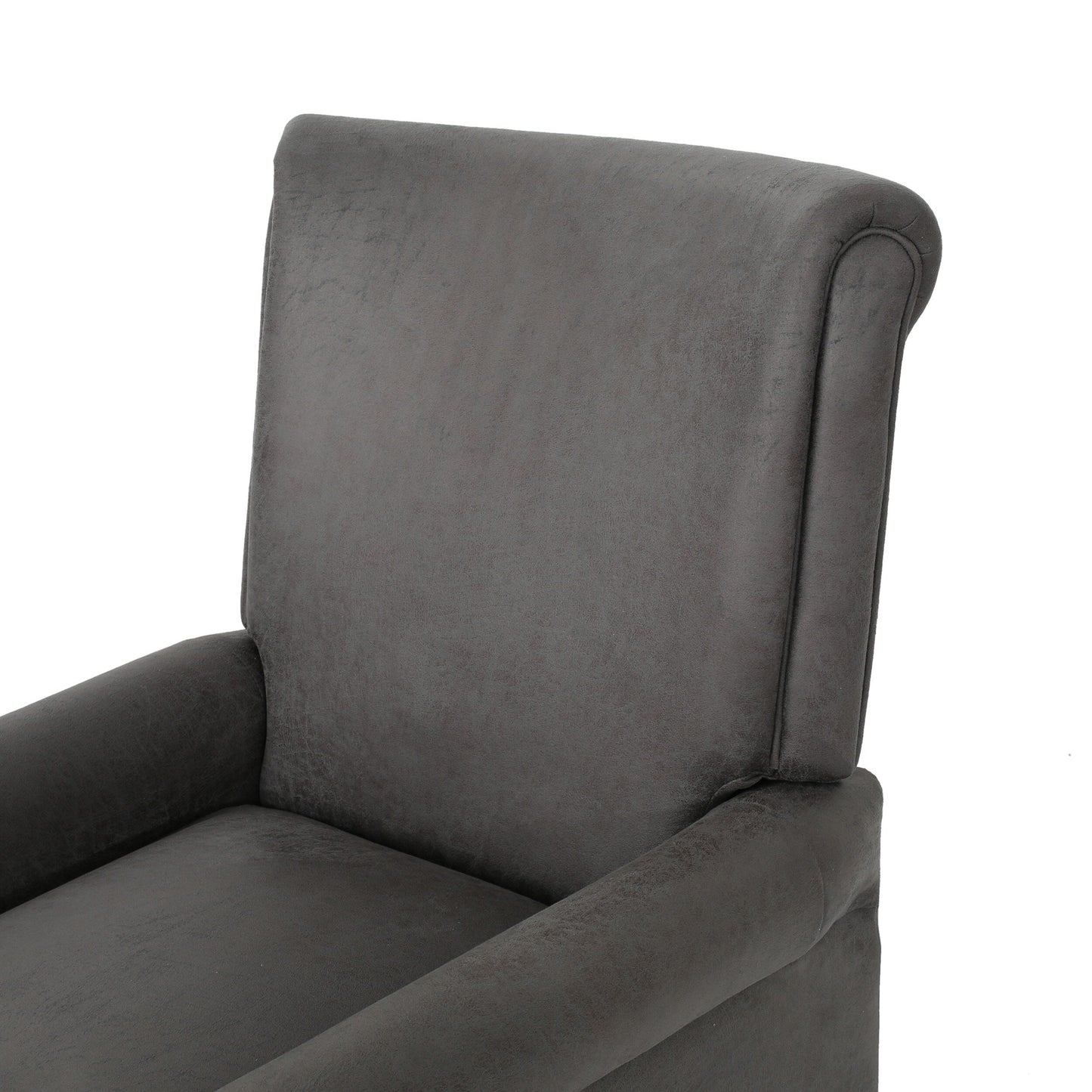 Fauteuil inclinable à dossier relevable Roomfitters avec accoudoirs roulés et siège rembourré pour salon ou bureau