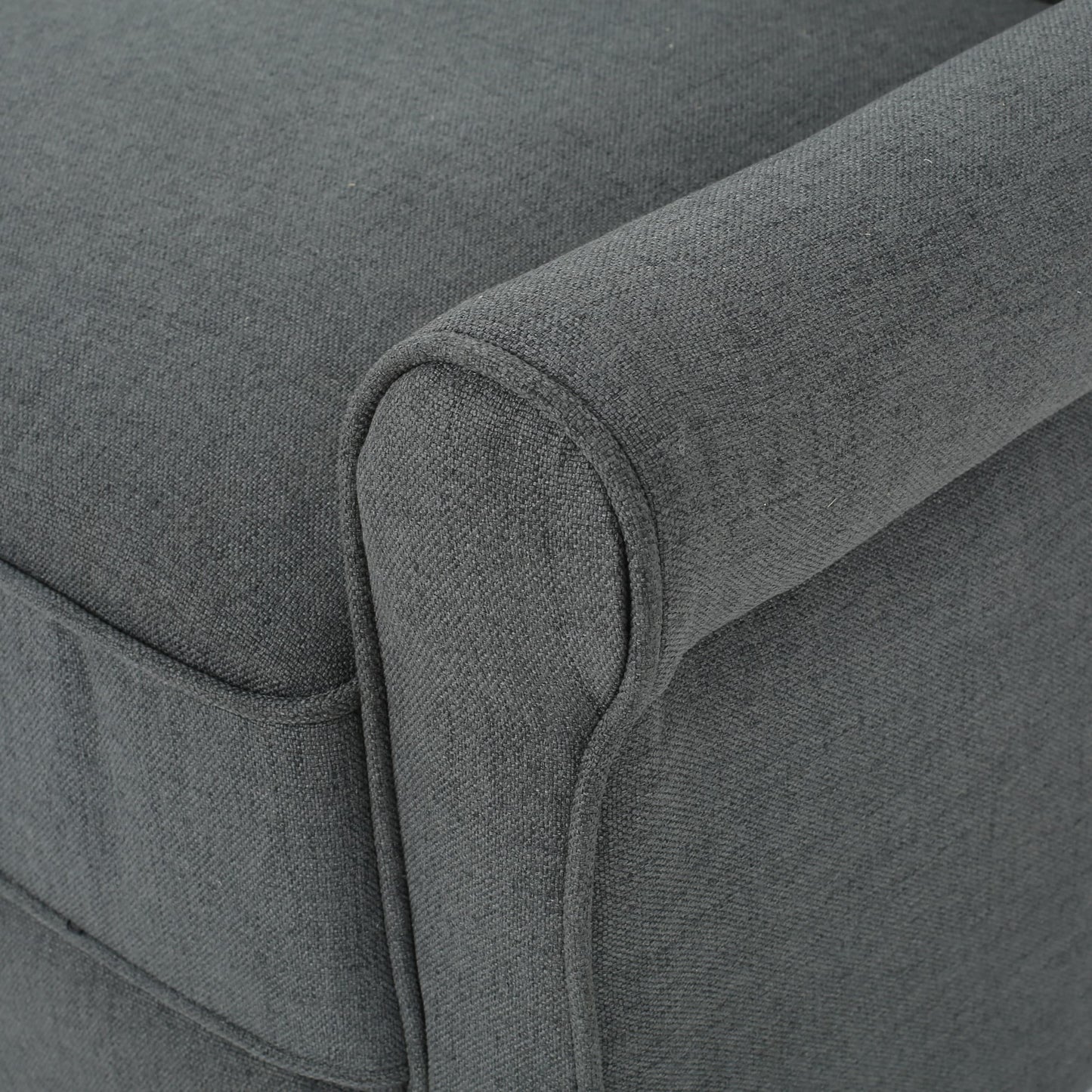 Fauteuil inclinable à dossier relevable Roomfitters avec accoudoirs roulés et siège rembourré pour salon ou bureau