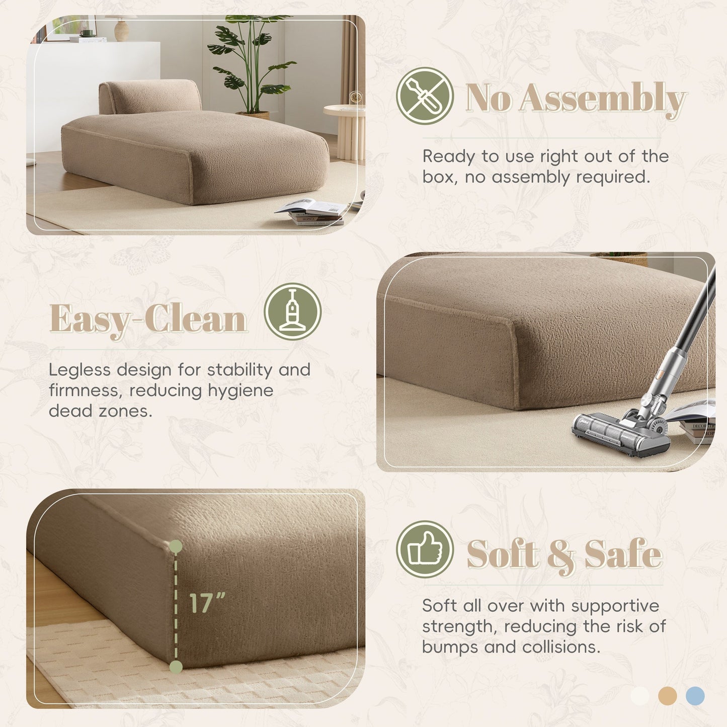 Canapé modulaire Roomfitters, assise en mousse, pour salon, sans assemblage.