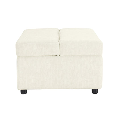 Lit d'appoint convertible en ottoman pliable pour deux personnes avec matelas