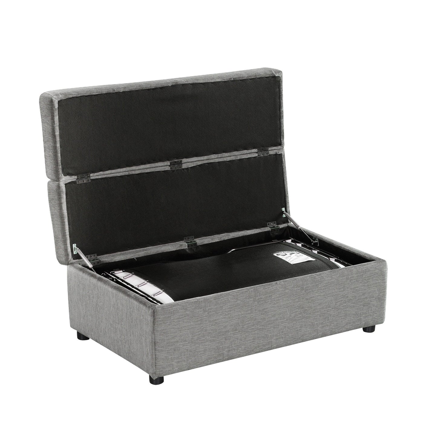 Lit d'appoint convertible en ottoman pliable pour deux personnes avec matelas