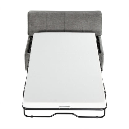 Lit d'appoint convertible en ottoman pliable pour deux personnes avec matelas