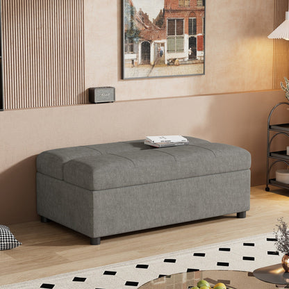Lit d'appoint convertible en ottoman pliable pour deux personnes avec matelas