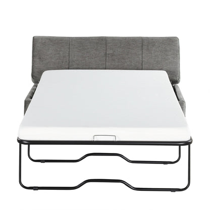 Lit d'appoint convertible en ottoman pliable pour deux personnes avec matelas