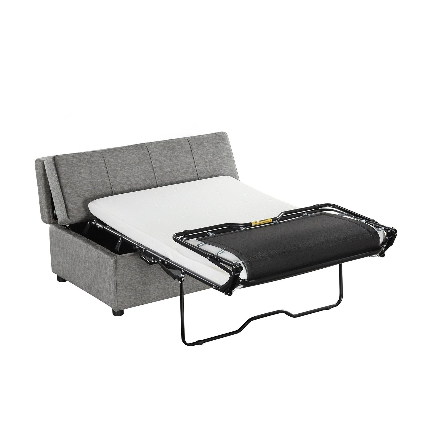 Lit d'appoint convertible en ottoman pliable pour deux personnes avec matelas