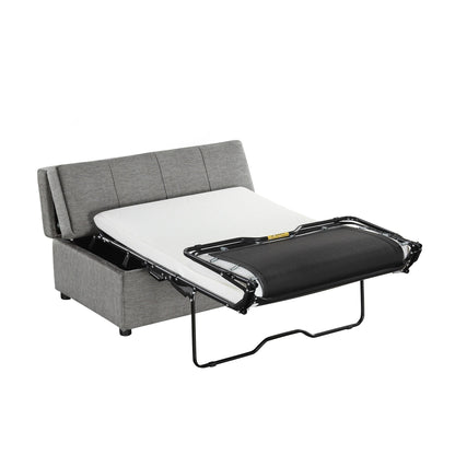 Lit d'appoint convertible en ottoman pliable pour deux personnes avec matelas