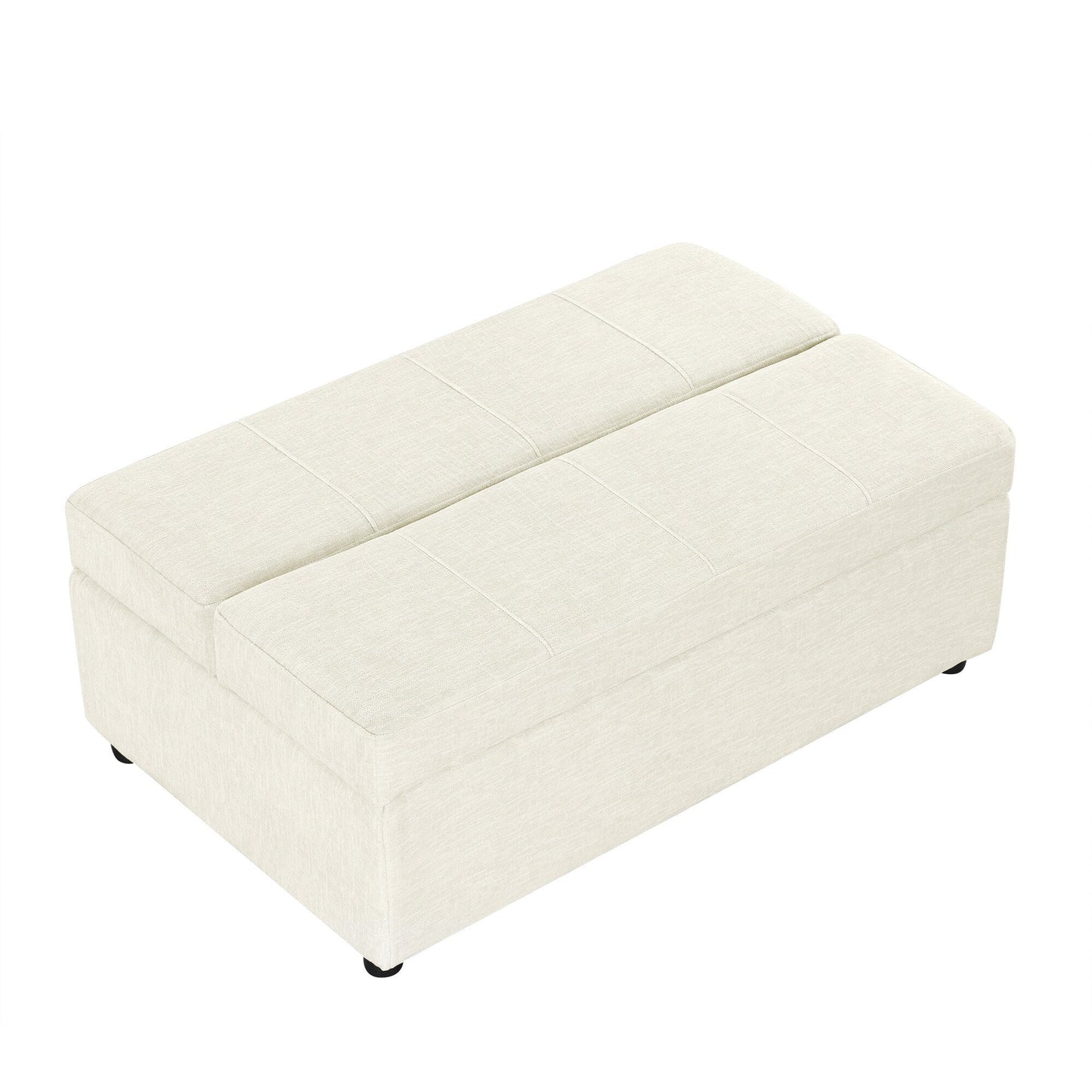 Lit d'appoint convertible en ottoman pliable pour deux personnes avec matelas