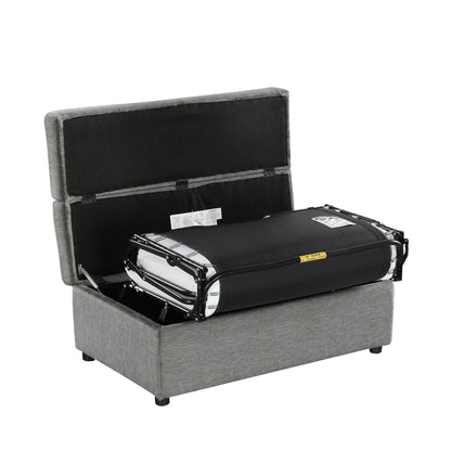 Lit d'appoint convertible en ottoman pliable pour deux personnes avec matelas