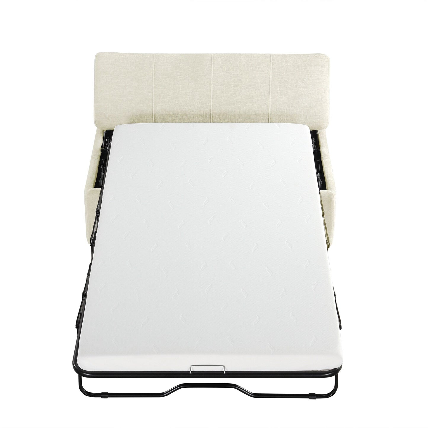 Lit d'appoint convertible en ottoman pliable pour deux personnes avec matelas