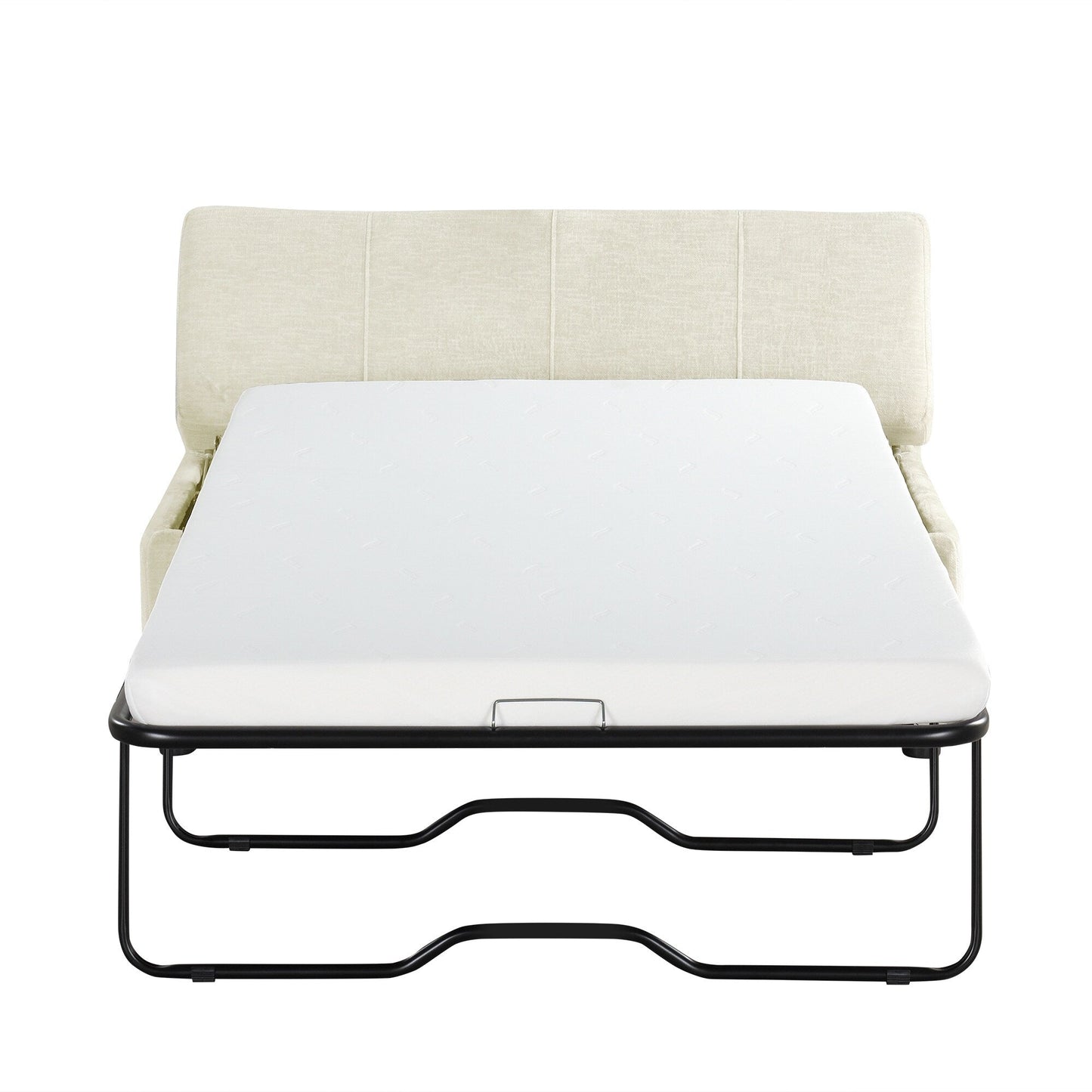 Lit d'appoint convertible en ottoman pliable pour deux personnes avec matelas