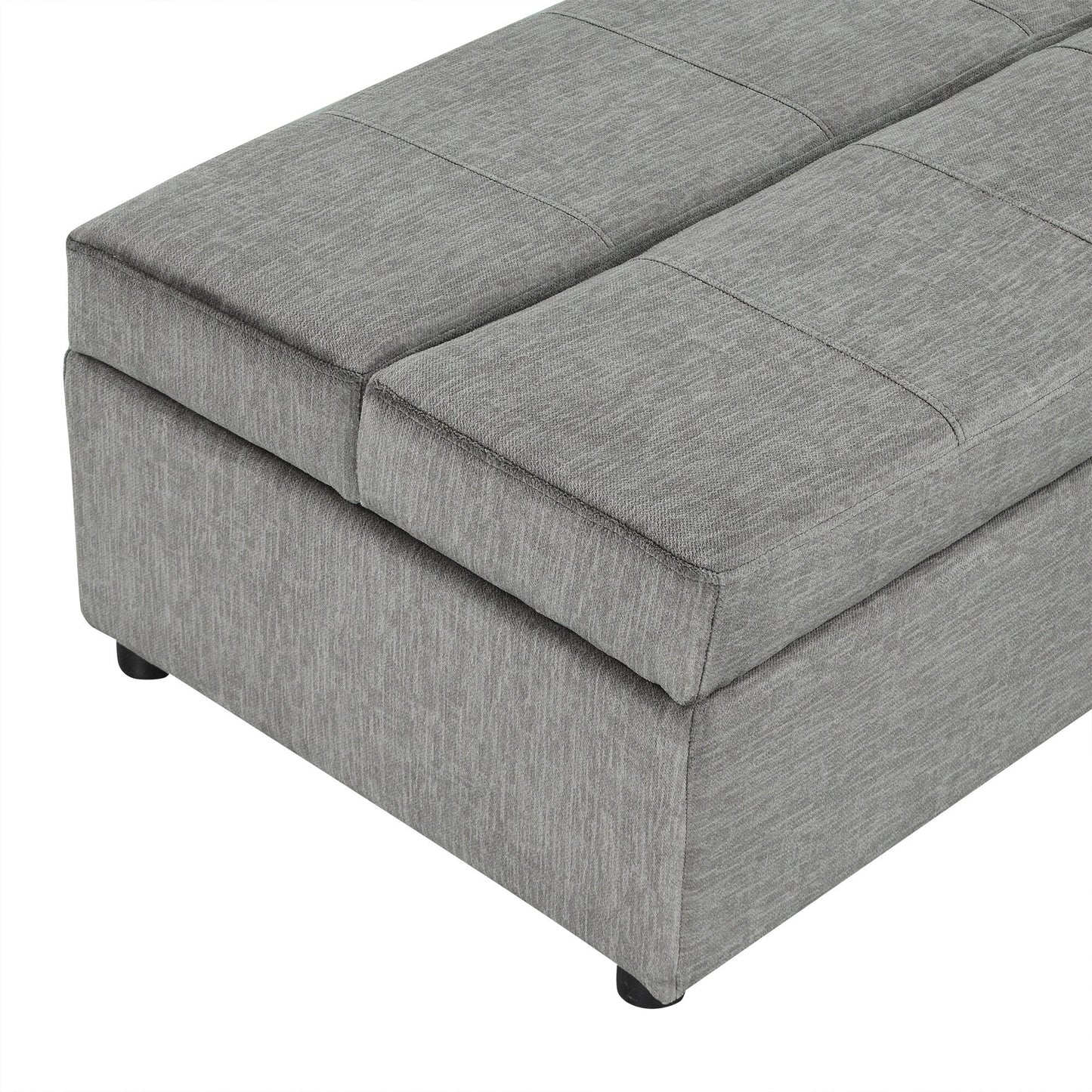 Lit d'appoint convertible en ottoman pliable pour deux personnes avec matelas