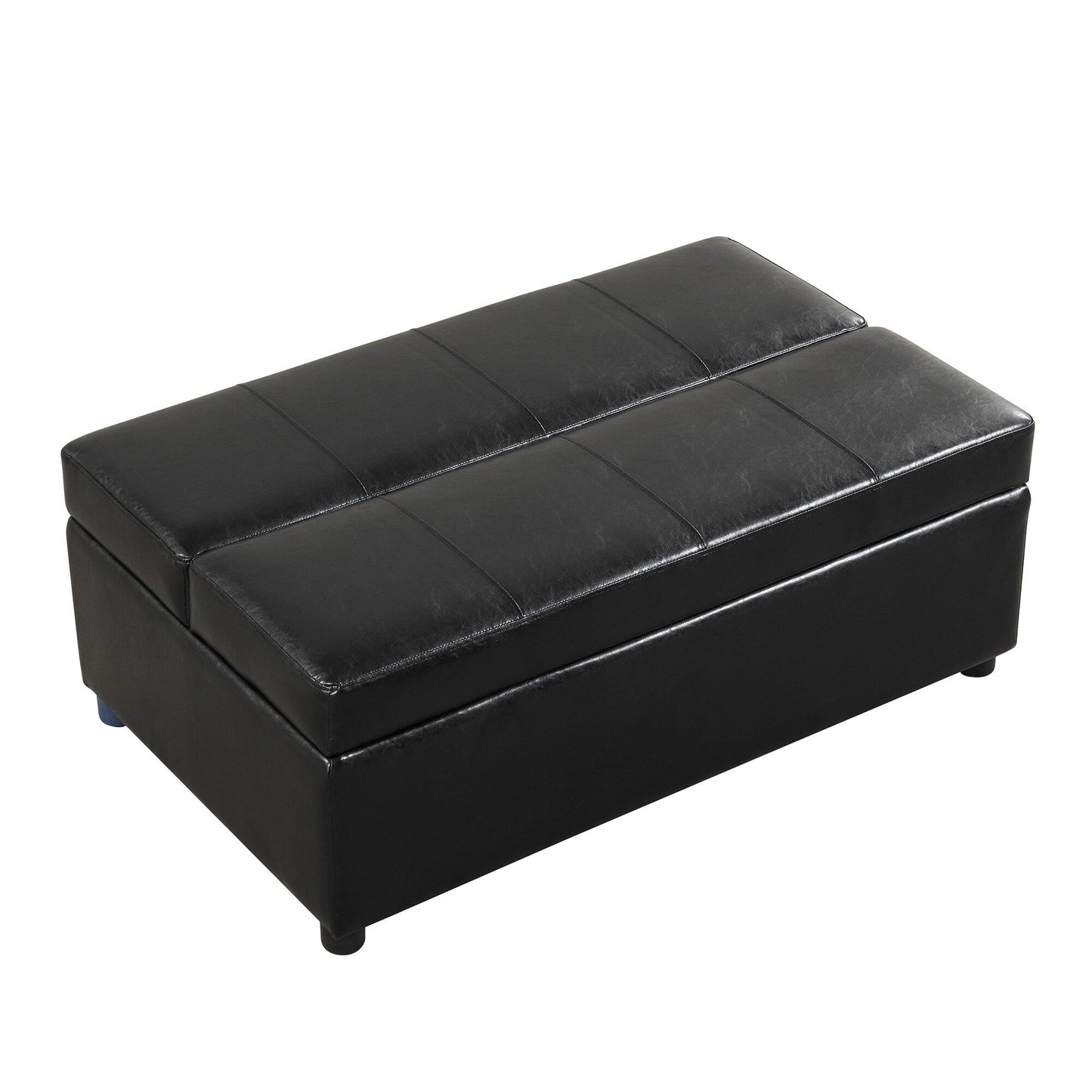 Lit d'appoint pliant double avec matelas, convertible et compact pour le salon.