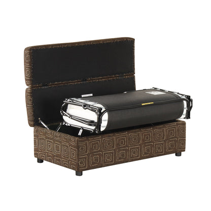 Lit d'appoint pliant double avec matelas, convertible et compact pour le salon.