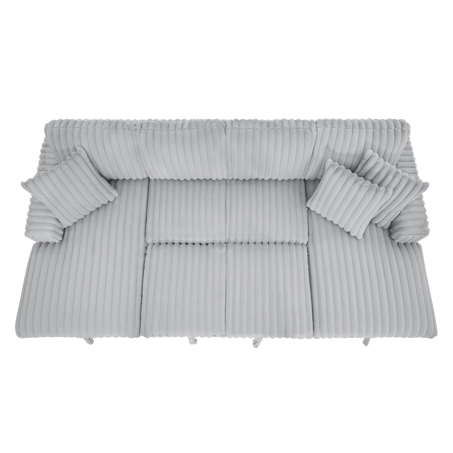 Canapé-lit en U Roomfitters, 122 pouces surdimensionné - Lit gigogne 2 en 1, canapé-lit sectionnel avec double méridienne de rangement