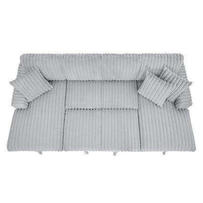 Canapé-lit en U Roomfitters, 122 pouces surdimensionné - Lit gigogne 2 en 1, canapé-lit sectionnel avec double méridienne de rangement