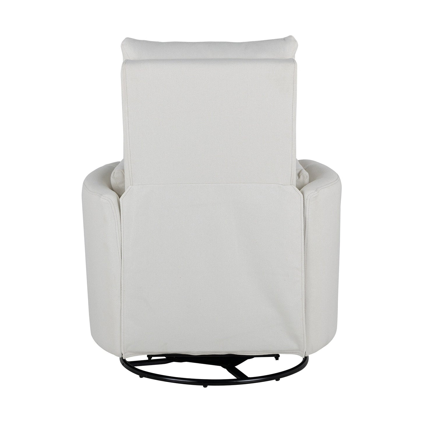 Fauteuil inclinable pivotant rembourré Roomfitters, fauteuil inclinable à bascule manuel avec deux coussins amovibles, pour salon