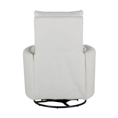 Fauteuil inclinable pivotant rembourré Roomfitters, fauteuil inclinable à bascule manuel avec deux coussins amovibles, pour salon