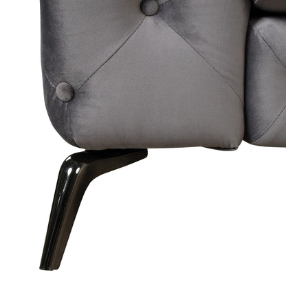 Canapé d'appoint rembourré en velours Roomfitters, fauteuil simple avec dossier capitonné à boutons pour salon et chambre