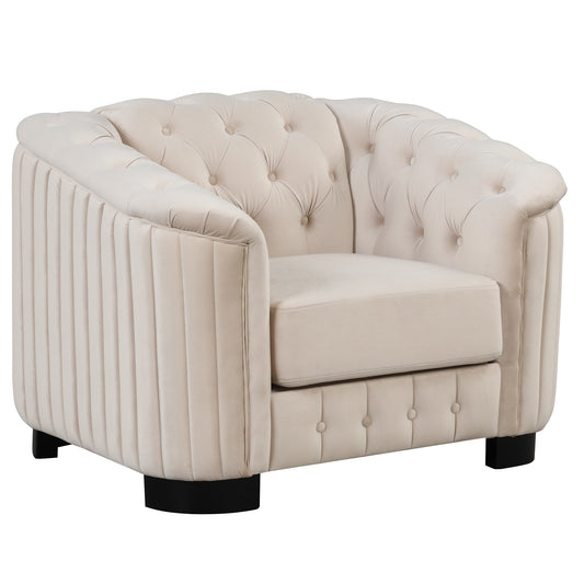 Canapé d'appoint rembourré en velours Roomfitters, fauteuil simple avec coussin d'assise amovible pour salon moderne et chambre à coucher