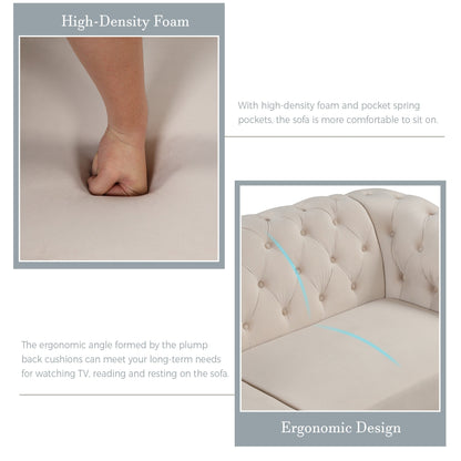 Canapé d'appoint rembourré en velours Roomfitters, fauteuil simple avec coussin d'assise amovible pour salon moderne et chambre à coucher