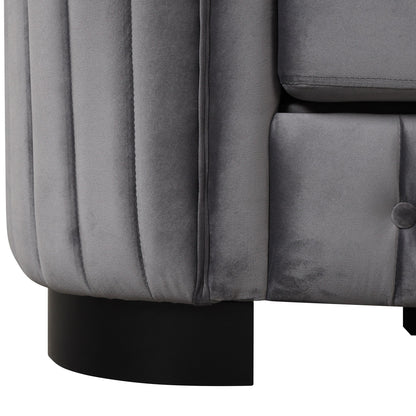 Canapé d'appoint rembourré en velours Roomfitters, fauteuil simple avec coussin d'assise amovible pour salon moderne et chambre à coucher