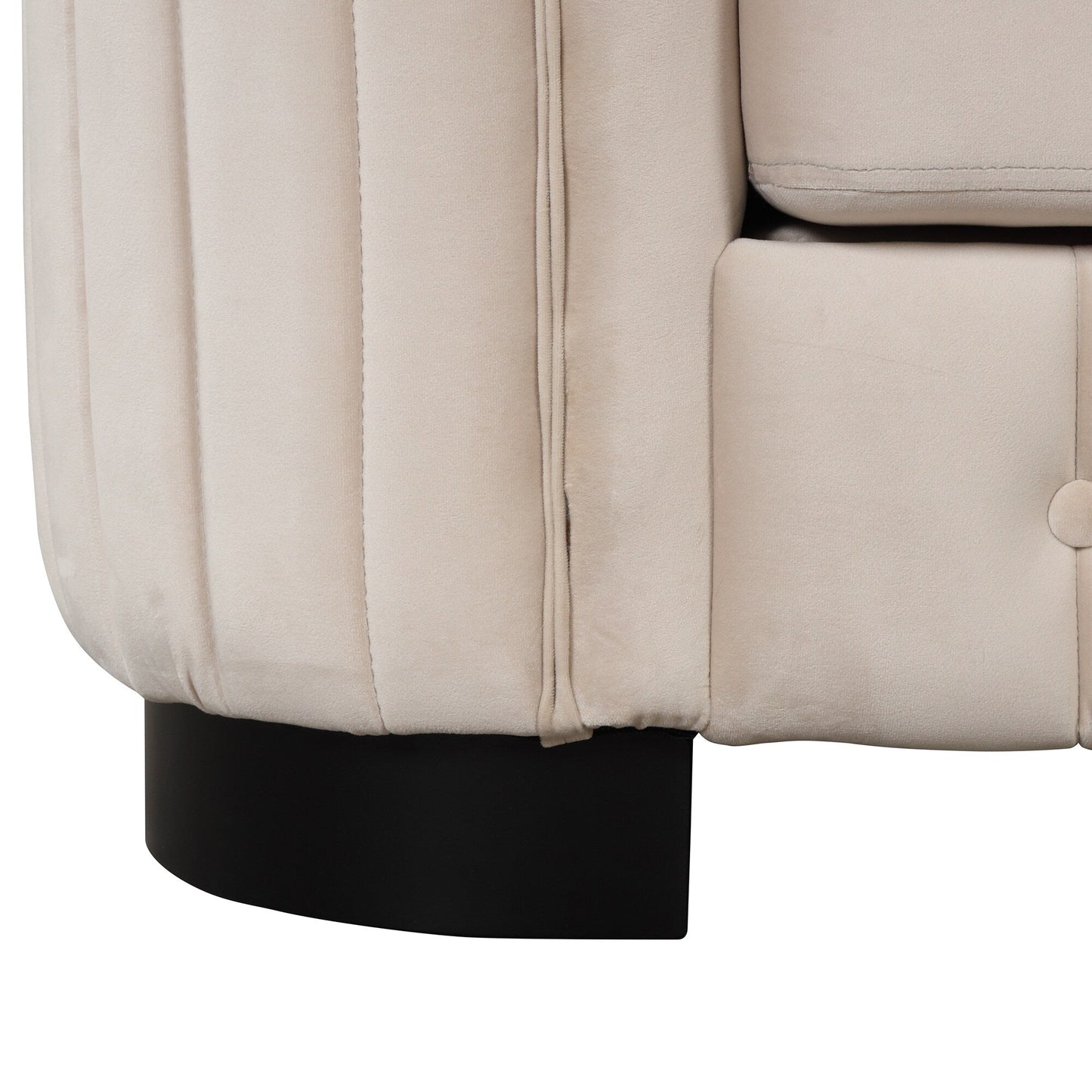 Canapé d'appoint rembourré en velours Roomfitters, fauteuil simple avec coussin d'assise amovible pour salon moderne et chambre à coucher