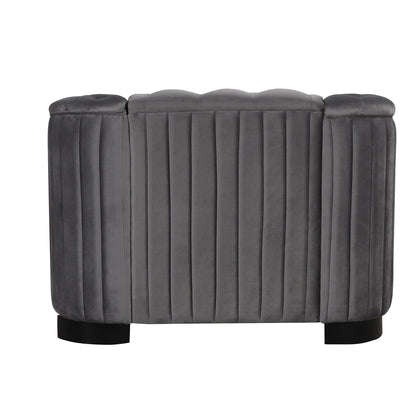 Canapé d'appoint rembourré en velours Roomfitters, fauteuil simple avec coussin d'assise amovible pour salon moderne et chambre à coucher