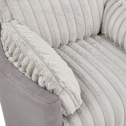 Fauteuil inclinable manuel Bocaton Wide Wale en velours côtelé de Roundhill Furniture