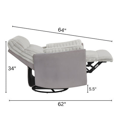 Fauteuil inclinable manuel Bocaton Wide Wale en velours côtelé de Roundhill Furniture