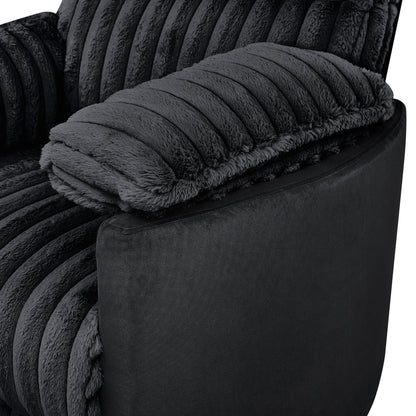 Fauteuil inclinable manuel Bocaton Wide Wale en velours côtelé de Roundhill Furniture