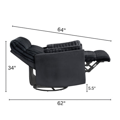 Fauteuil inclinable manuel Bocaton Wide Wale en velours côtelé de Roundhill Furniture